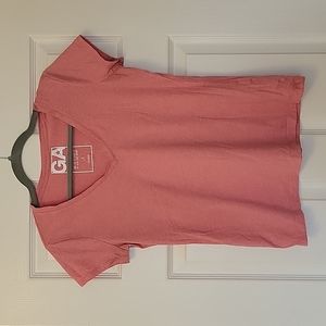 Pink V-Neck Garage Tee Size L